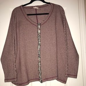 Striped oversized sweater